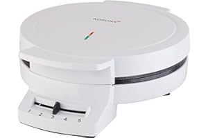 Korona 41001 Gofrera | Gofrera blanca para hacer gofres en forma de corazón | Hornea gofres rápida y fácilmente