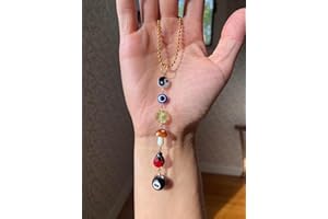 ZEPHYRHOME Ciondolo per auto malocchio, accessorio per la decorazione dell'auto, perline blu malocchio per protezione e felicità, ciondoli a forma di quadrifoglio, adatto per specchietto retrovisore auto