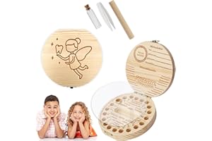 QZKJQDD Zahndose Milchzähne mit Namen zum Aufstellen, Zahnbox für Milchzähne Mädchen mit Display Funktion, Erinnerungsbox Baby Geschenke zur Geburt Zahndose Mädchen, Mit Pinzettefür (Style17)