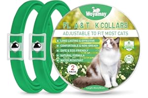 WOYAMAY 2 Antipulci Gatto: Collare Antipulci Per Gatti Impermeabile E Sicuro, Collare Gattoo Antiparassitario Per Una Protezione Duratura E Efficace Contro I Parassiti, verde