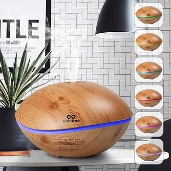 InnooCare Diffusore Di Aromi 500ml Ad Ultrasuoni Aromaterapia Terapie Alternative Diffusore Di Oli Essenziali Umidificatore Ultrasonico Diffusore Di Essenze Foschia Fredda Led 7 Colori Autospegnimento - Foto 4