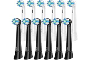 LOKOBATII Aufsteckbürsten Kompatibel mit Oral B IO 2/3N/3/4/5/6/7/8/9/10 Series Zahnbürste Elektrische, 12 Stück IO Zahnbürste Aufsätze Kompatibel mit Oral B IO Sanfte Zahnreinigung (Schwarz/Weiß)