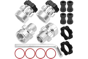 SHARE GOO ShareGoo Metal 12mm to 17mm Wheel Hex Hub Adapter Compatible with Traxxas 1/10 Slash 2WD 4X4 Rustler Stampede 2WD 4X4 RC Car Upgrade Parts (Black)