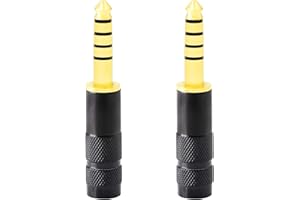 PNGKNYOCN 4.4mm 5 Pole Balanced Cable Replacement Plug,4.4mm Solder Type DIY Audio Cable Connector，KANGPING for Headphones and Amplifiers with 4.4mm Interface（2-pack）