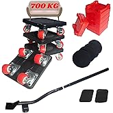 HARUDD Carbon Steel Furniture Lifter With Heavy Duty Roller Pads, King size Bed Furniture Dolly for Moving Heavy Furniture To