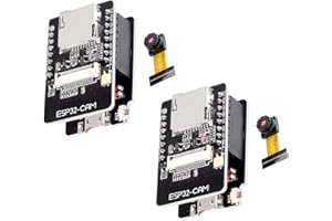 WNYINYY 2 x ESP32 Cam Module Wi-FI Bluetooth + USB TTL Downloader avec caméra 2MP 8MB PSRAM ESP32 5V Dual Core 32-bit CPU Carte de développement Compatible avec Arduino