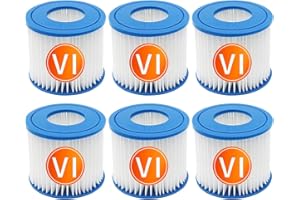 YanBan 6 filtros de Cartucho de bañera de hidromasaje para Best-Way, tamaño Vi, Cartucho de Filtro de Repuesto Compatible con Lay-Z-SPA, Miami, Vegas, Palm Springs, Paris Monaco