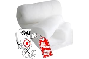 QOOLTEX Lautsprecher Dämmung 250x160cm (18mm dick) 180g/m² Dämmwatte Akustik Vlies Dämmmatte Sound Absorber Dämmwolle Akustikvlies Schallabsorber