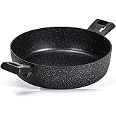 Moneta Etnea Casseruola 24 Cm 2 Manici + Coperchio In Vetro Con Bordo Silicone – Alluminio Antiaderente Artech Stone - 5