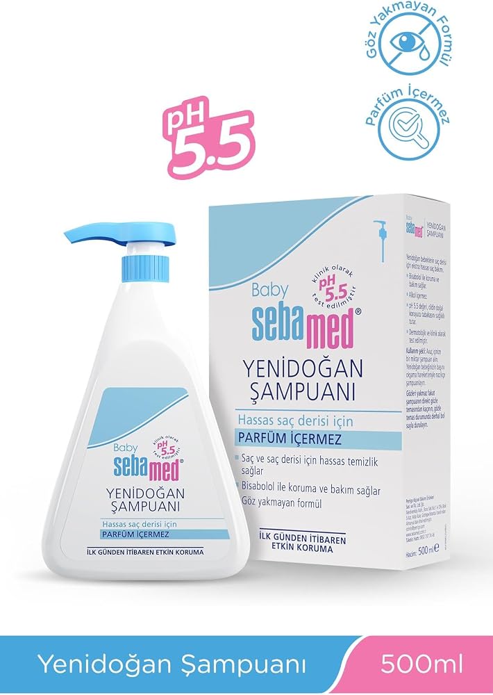 Sebamed Baby pH 5.5 Bisabolol İçerikli Koruma ve Bakım Sağlayan Yenidoğan Bebek Şampuanı 500 ml