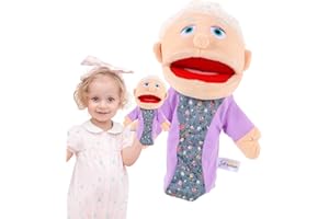 GENERICO Burattini A Mano Per Bambini Marionette In Peluche Marionette A Mano Per La Famiglia Marionetta Di Peluche Del Nonno Marionette Giocattolo Per Giochi Di Ruolo Marionette Per Mamma E Papà Marionette Pe