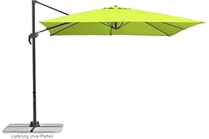 SCHNEIDER SCHIRME Schneider Sonnenschirm Rhodos Junior, apfelgrün, 270 x 270 cm quadratisch, 786-78, Gestell Alu/Stahl, Bespannung Polyester, 18 kg