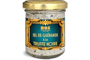 D.O.S. SPECIALITÀ AL TARTUFO SINCE 1940 DOS Tartufi - Sel de Guérande à la Truffe Noire 90g | Tuber Melanosporum Vitt. | Idéal pour la Cuisine Gourmande