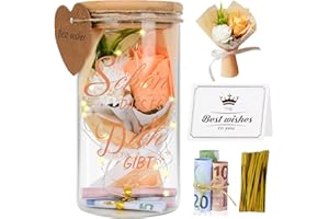 NEUFOOD Personalisierte geschenke,LED Flaschenlicht mit Spruch Schön dass es Dich gibt,Freundin Lieblingsmensch Geburtstag Hochzeit Weihnachten