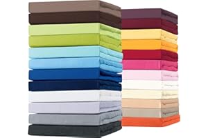 ‎ERWIN MÜLLER Erwin Müller Spannbettlaken Murnau Single-Jersey - hautfreundlich, atmungsaktiv, bügelfrei, strapazierstark - hellblau Größe 180x200-200x200 cm