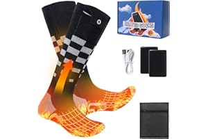 Olycism Calcetines Calefactables Batería Recargable Hombres Mujeres 4 Temperaturas Ajustables Ciclismo Al Aire Libre Camping Senderismo Motocicleta Esquí S Tamaños