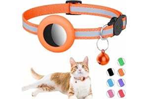 Simket Collar para gatos Airtag con hebilla de seguridad extraíble para gatitos y cachorros con soporte Airtag para gatos con hebilla de seguridad extraíble para gatitos y cachorros
