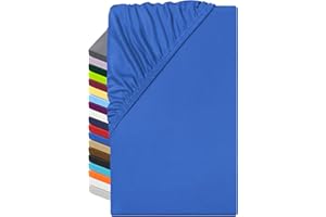 npluseins Lenzuolo con angoli in microfibra – traspirante e adatto a persone allergiche 1519.2192, 140 x 190 – 200 cm, royal