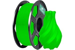 High Speed PETG Filament 1.75, Pinuotu PETG 3D Printer Filament 1.75mm Dimensional Accuracy +/- 0.03mm, 1kg Spool (2.2lbs), PETG Transparent Green