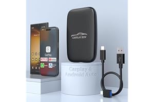 ROCKETEK 2 en 1 Adaptador inalámbrico CarPlay y adaptador inalámbrico Android Auto,Plug & Plug Adaptador inalámbrico CarPlay para iPhone Convertir con cable a CarPlay Dongle Construido en Netflix YouTube TF