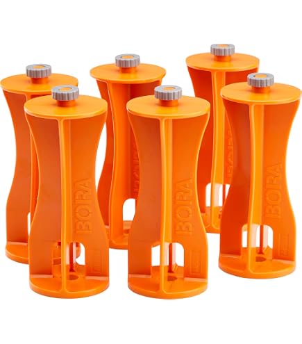 BORA Supporti A Pannello Largo Per Banco Centipede | Set Da 4 Accessori Girevoli Per Tenere Saldo Il Materiale Durante Il Taglio