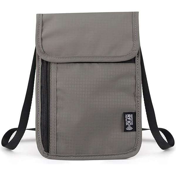 Tcdwla Porte Monnaie Enfant Garçon,Pochettes Tour De Cou De Voyage Bloqueur RFID,Pochette Passeport,Telephone,Porte Monnaie Enfant,étanche Sac De Voyage Portable, Peut Stocker Carte (Bleu