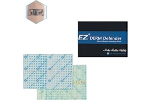 EZ TATTOO EZ Opatrunek po Wykonaniu Tatuażu - 5szt (15cm X 10cm) Derm Defender Przezroczysty Opatrunek Foliowy Druga Osłona Gojąca Skórę, Bandaż samoprzylepny do Tatuażu