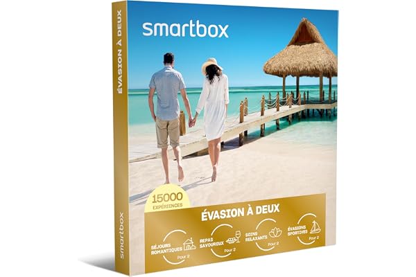 SMARTBOX - Coffret Cadeau Couple - Idée Cadeau Original : Choisissez Parmi 15000 expériences romantiques, gourmandes, Bien-être ou Aventure
