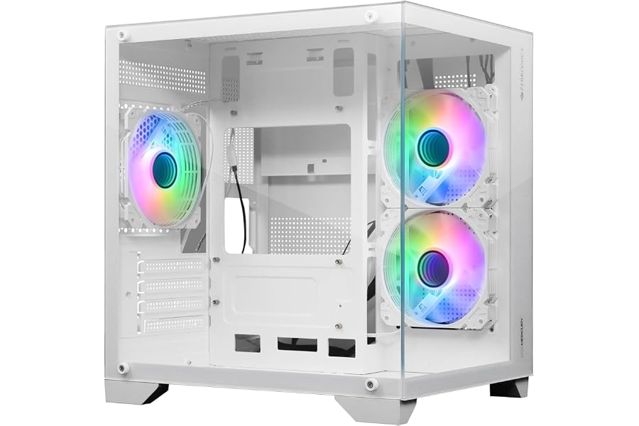Amazon listing image: ZEBRONICS Mercury Premium Gaming Chassis with Support for mATX