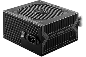 MSI MAG A650BN Gaming Power Supply Unit: 80 PLUS BRONZE, 650 Watt, 12V Single-Rail, DC-to-DC Circuit, 120mm Fan, 5-Year Limited Warranty