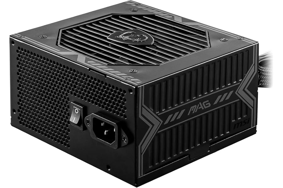 Amazon listing image: MSI MAG A650BN Power Supply Unit - 650W, 80 Plus Bronze Certified, 12V Single-Rail,…