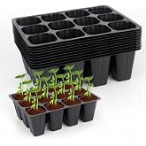 RUCUDIM 120 Cell Reusable Trays, Mini Propagator, Greenhouse Grow Set, Grow Trays for Plants, Greenhouse, Plastic Nursery Tra