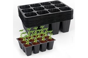 RUCUDIM Plateaux de démarrage de semis de 120 cellules réutilisables, mini propagateur, kit de culture de serre, bols de culture pour plantes, serre d'intérieur, bols de germination en plastique pour