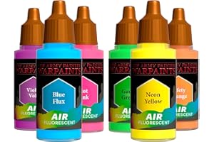 The Army Painter, Air Triads Fluorescents – Peintures prêtes pour aérographe avec 6 x 18 ml de peintures acryliques pré-diluées – Peintures pour aérographe pour figurines D&D et Warhammer