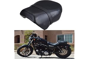 SAMGER SAMGER Samger Sedile Posteriore de Moto Passeggero Cuscino Nero per Harley Sportster XL 883XL 883C 883N & Harley-Davidson Sportster 1200N 1200 Nightster (2007-2013)