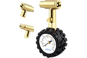 GODESON Bike Tyre Pressure Gauge UK 4 Bar/60 PSI for Schrader and Presta,Tyre Gauge 1.5'' Dial Suitable for Car, Motorcycle, Bicycle, SUV