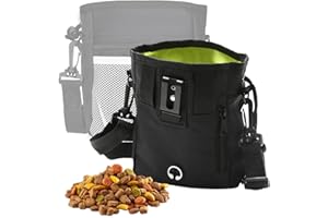 Gloryit Bolsa de Golosinas para Perros,Bolsa de Golosinas para Perros para Caminar y Entrenar,Adiestramiento Bolsa, Bolsa de Entrenamiento para Perro,Ideal para Perro de Paseo y Adiestramiento (negro)