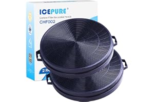 ICEPURE Kolfilter, Aktivt Kol, 210mm, Ersättning för Dehflex AK01 Spiskåpa, Kåpa, Kökshuva (Faktura finns tillgänglig), 2 sty