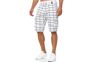 Indicode Uomini Monroe Cargo Shorts | Bermuda Pantaloncini Cargo Inclusa Cintura in Cotone