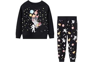 Baogaier Chándal Algodón Niño Conjuntos Deportivos Patrón Animal Mangas Largas Sudaderas Camisa Pulóver y Pantalones Ajustable Cinturón Traje Casual Ropa de Otoño Invierno para Niños 2 3 4 5 6 7 años