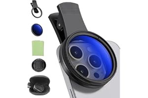 BCUUOZEEING Filtr CPL 52 mm, uniwersalny zestaw obiektywów do aparatu komórkowego, filtr polaryzacyjny do kamery telefonu komórkowego z klipsem, filtr polaryzacyjny Clip-On, kompatybilny z iPhone, Samsung