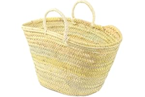 Cesteria Aparici - Capazo de palma natural con asas de pita (45x25x27) 5000-8