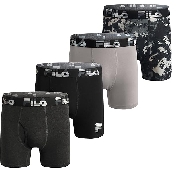 Buy Fila Men's 4-Pack 95% Cotton, 5% Spandex Briefs, AOP