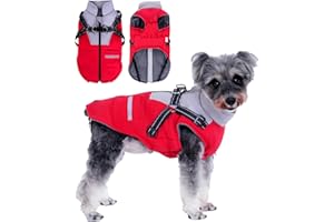 AISUOWA Cappottino Cane: Cappottini per Cani Piccola taglia Impermeabile Giubbotto - Cappotto Cane con Pettorina Adatto Invernale