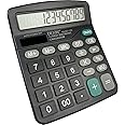 Newaner Calculator, Desktop Calculator with 12 Digit Large LCD Display, Mini Calculator Standard Function for Office, Home and School, Table Calculator with Large Buttons, Black