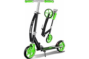 KESSER® Scooter pour Enfants de Ville Trottinette Pliable réglable en Hauteur, Kickscooter jusqu'à 100kg, Frein de Roue Arrière, Jusqu'à 190cm de Hauteur, Sangle de Transport Incluse