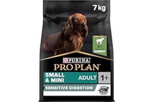 PURINA PRO PLAN | Sensitive Digestion | Croquettes complètes pour chiens adultes de petite taille | Favorise un système digestif sain |Riche en Agneau | Croquettes | Sac de 7kg