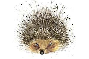 CraftyThings 4 x Paper Napkins - Cute Hedgehog - Ideal for Decoupage/Napkin Art