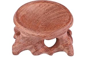 Biitfuu Palla di Cristallo Trasparente Supporti in Legno Base di visualizzazione in Legno per Sfera Decorativa, Decorazione della casa della Sfera di cartomanzia