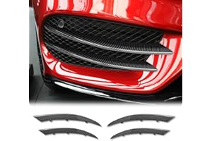 ‎KUNGKIC KUNGKIC Frontstoßstange Kühlergrille Lip Splitter Spoiler Compatible with Mercedes Benz C Klasse W205 2015-2018 Zubehör ABS Sport-Stil 4 Stück Coole Außendekoration (Kohlefaser)